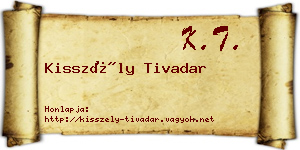 Kisszély Tivadar névjegykártya