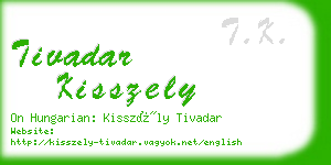 tivadar kisszely business card
